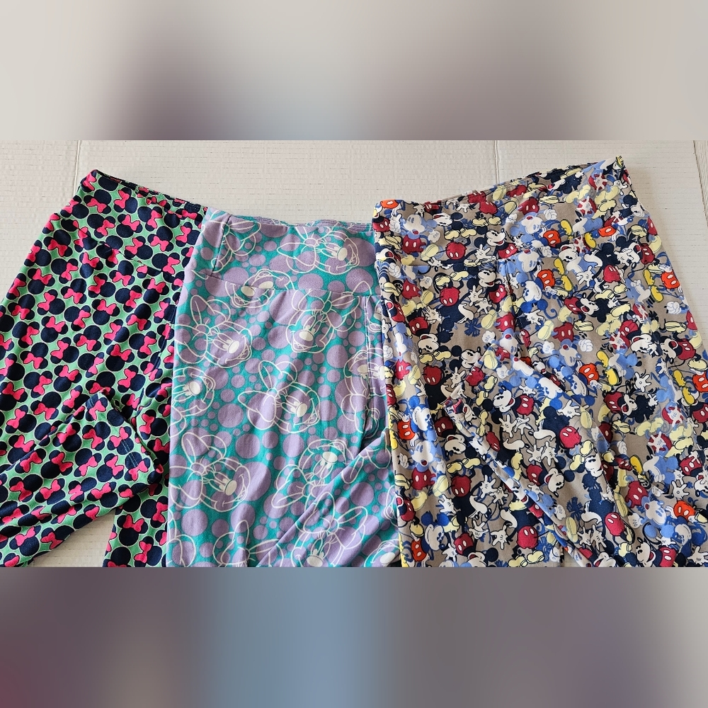 LuLaRoe Mickey mouse leggings‎ set of 3